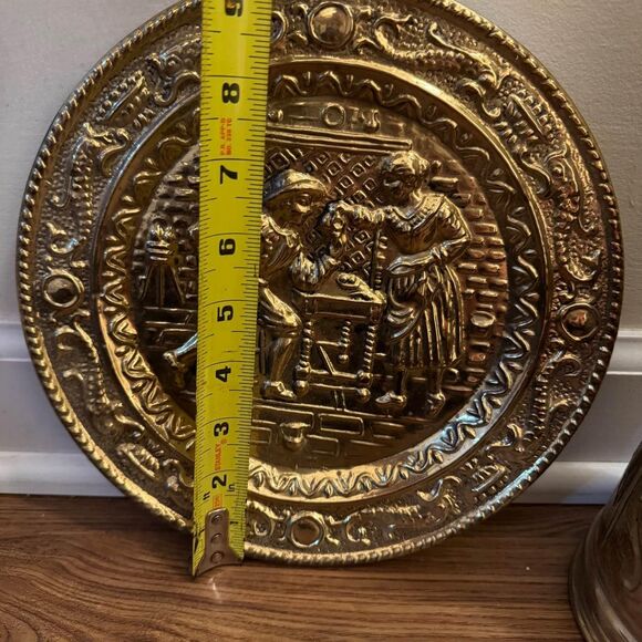 3 piece Brass pitcher set with 2 plates - Picture 9 of 9